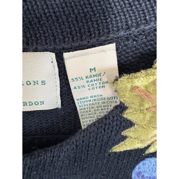 Vintage Design Options Grape Zip Up Cardigan Size Medium Embroidered Knit Sequin - Picture 4 of 6